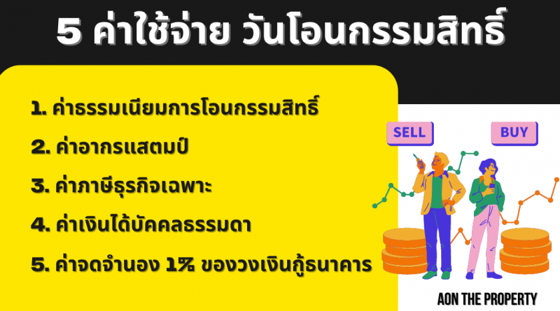 5 ค่าใช้จ่ายวันโอนกรรมสิทธิ์